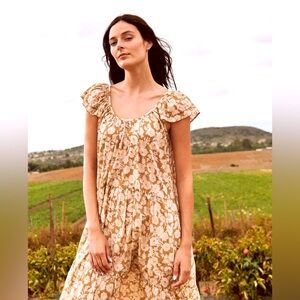 The Great. The Whipstitched Plumeria Dress